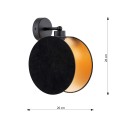 Kinkiet MOTIF K1 BLACK/GOLD