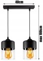 Nowoczesna Lampa listwa Szklane klosze RETRO LED #967 