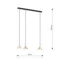 Lampa wisząca ELIT 3 BLACK/GOLD