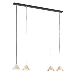 Lampa wisząca ELIT 4 BLACK/GOLD