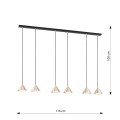 Lampa wisząca ELIT 6 BLACK/GOLD