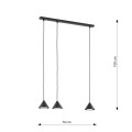 Lampa wisząca ELIT 3 BLACK