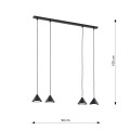Lampa wisząca ELIT 4 BLACK