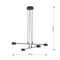 Lampa wisząca MODUS 4 BLACK