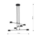 Lampa wisząca MODUS 6 BLACK