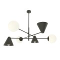 Lampa sufitowa nowoczesna HERMES 6 BLACK