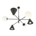 Lampa sufitowa nowoczesna HERMES 6 BLACK