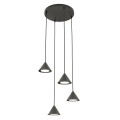 Lampa wisząca nowoczesna ELIT 4 PREMIUM BLACK