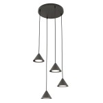Lampa wisząca nowoczesna ELIT 4 PREMIUM BLACK