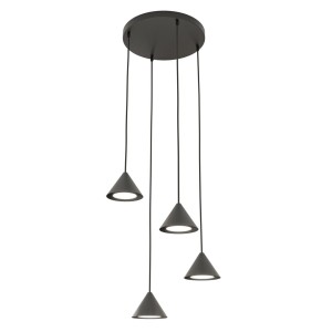 Lampa wisząca nowoczesna ELIT 4 PREMIUM BLACK