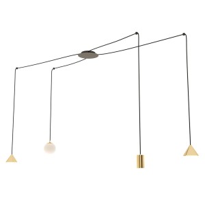 Lampa wisząca nowoczesna FUJI 4 GOLD