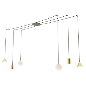 Lampa wisząca nowoczesna FUJI 6 GOLD