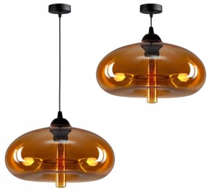 Nowoczesna Lampa Zwis DUŻE SZKŁO XL #657