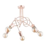 Lampa sufitowa 5-punktowa loftowa TANGO cooper/różowe złoto