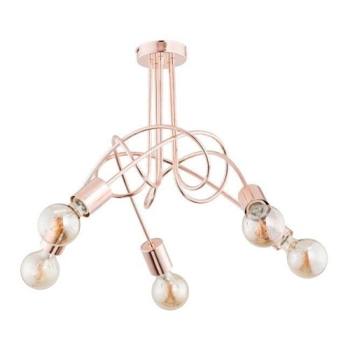 Lampa sufitowa 5-punktowa loftowa TANGO cooper/różowe złoto