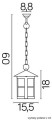 Lampa wisząca zewnętrzna CORDOBA K 1018/1/T