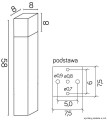 Lampa stojąca zewnętrzna Cube CB-580 DG
