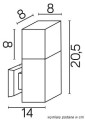 Kinkiet zewnętrzny Cube CB-K AL