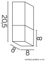 Lampa sufitowa zewnętrzna Cube CB-S BL