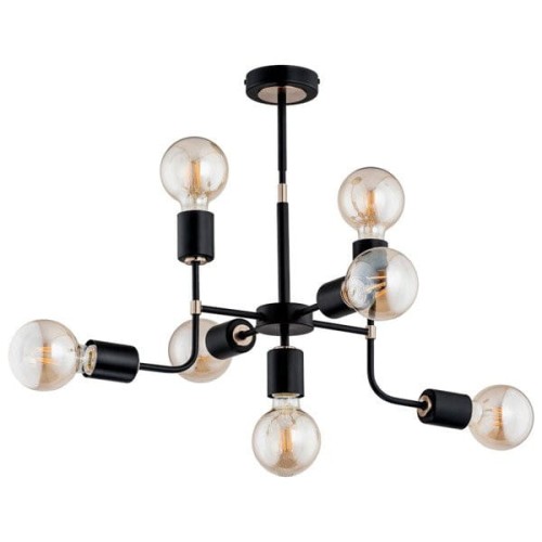  Lampa sufitowa 7-punktowa loftowa TRANSFORMERS czarny