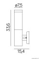 Kinkiet zewnętrzny Inox ST 025