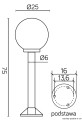 Lampa stojąca zewnętrzna Kule K 5002/3/K 250