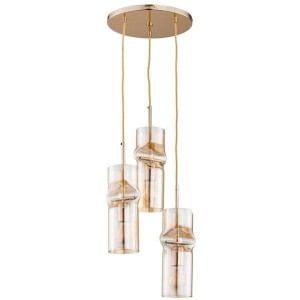 Lampa nowoczesna 3-punktowa KAPRIS ZŁOTY
