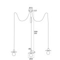 Lampa WISZĄCA PAJĄK CORSO CHROM 1378 ARGON
