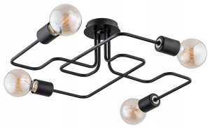  Lampa sufitowa 4-punktowa LOFT HOOK BLACK