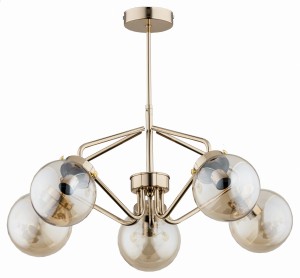 Lampa sufitowa żyrandol 5-punktowa BARSUM GOLD