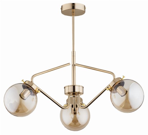 Lampa sufitowa żyrandol 3-punktowy BARSUM GOLD