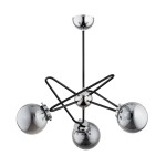 Lampa wisząca 3-punktowa SAGITO CHROM/czarny