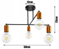 Lampa Sufitowa Żyrandol LOFT #344 