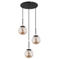 Lampa wisząca 3-punktowa SEBIA czarny/złoty