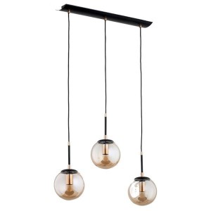 Lampa wisząca listwa 3-punktowa SEBIA czarny/złoty