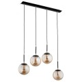 Lampa wisząca listwa  4-punktowa SEBIA czarny/złoty
