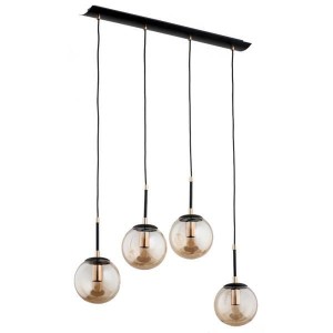 Lampa wisząca listwa  4-punktowa SEBIA czarny/złoty