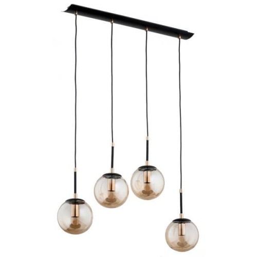 Lampa wisząca listwa  4-punktowa SEBIA czarny/złoty
