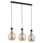 Lampa wisząca listwa 3-punktowa MAYA czarny/złoty
