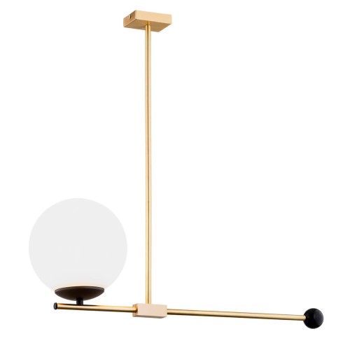 Awangardowy lamp złota biała kula MEGAN 4738 ARGON