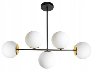Lampa Wisząca 5-punktowa MILO BLACK GOLD #870