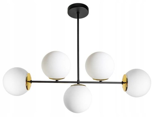 Lampa Wisząca 5-punktowa MILO BLACK GOLD #870