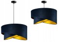 Lampa wisząca z welurowym abażurem ABAŻUR DUO NAVY granatowy #835