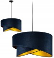 Lampa wisząca z welurowym abażurem ABAŻUR DUO NAVY granatowy #835