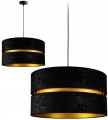 Żyrandol zwis ABAŻUR CZARNY ZŁOTY 847