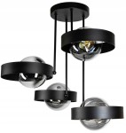 Lampa sufitowa 4-punktowa RING czarny/dymiony #777