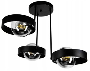 Lampa sufitowa 3-punktowa RING czarny/dymiony #776