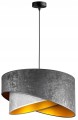 Lampa wisząca z welurowym abażurem ABAŻUR DUO GREY szary #841