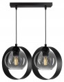 Lampa wisząca 2-punktowa listwa RING grafit/miodowy/transparentny #905