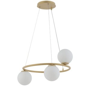 GAMA KOŁO 3 złoty beż lampa wisząca